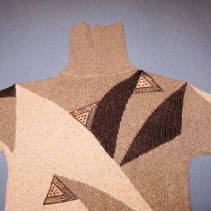 I. B. DIFFUSION SWEATER,  SILK,  ANGORA BLEND VINTAGE 80'S TURTLENECK  LARGE